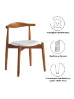 Aarhus İskandinav Bohem Ahşap Sandalye - Görsel 4