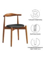 Aarhus İskandinav Bohem Ahşap Sandalye - Görsel 35