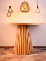 Acantus Natural Ahşap Yemek Masası 110x110 - Görsel 7