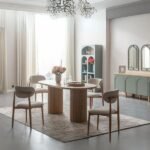 Alva Bohem Natural Ahşap Masa Sandalye Takımı 80x180