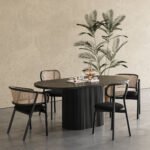 Apolena Oval Ahşap Bohem Yemek Masası 80x160 - Görsel 3