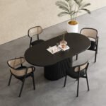 Apolena Oval Ahşap Bohem Yemek Masası 80x160 - Görsel 4