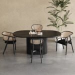 Apolena Oval Ahşap Bohem Yemek Masası 80x160 - Görsel 5