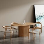 Apolena Oval Ahşap Yemek Masası 80x160 - Görsel 4