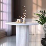 Arya Yuvarlak Ahşap Bohem Masa 120x120