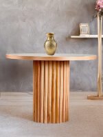 Athena İskandinav Natural Ahşap Masa Sandalye Takımı 100x100 - Görsel 3