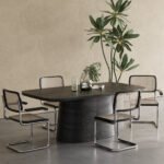 Barocco İtalyan Still Oval Ahşap Yemek Masası 100x180 - Görsel 6