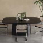 Barocco İtalyan Still Oval Ahşap Yemek Masası 100x180 - Görsel 8