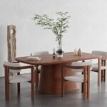 Barocco İtalyan Still Oval Ahşap Yemek Masası 100x190