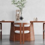 Barocco İtalyan Still Oval Ahşap Yemek Masası 100x200 - Görsel 7