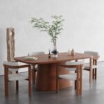 Barocco İtalyan Still Oval Ahşap Yemek Masası 100x200 - Görsel 17