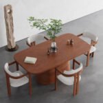 Barocco İtalyan Still Oval Ahşap Yemek Masası 100x200 - Görsel 18