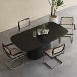 Barocco İtalyan Still Oval Ahşap Yemek Masası 100x200 - Görsel 30