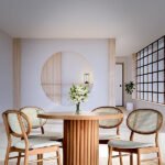 Bergama İskandinav Natural Ahşap Masa Sandalye Takımı 90x90