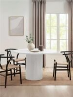 Breeze Yuvarlak Ahşap Bohem Masa 120x120 - Görsel 20