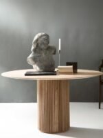 Breeze Yuvarlak Ahşap Bohem Masa 120x120 - Görsel 2