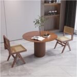 Breeze Yuvarlak Ahşap Bohem Masa 90x90 - Görsel 16