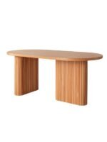 Calista Oval Ahşap Bohem Yemek Masası 90x180 - Görsel 2