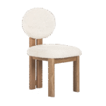 Coco İskandinav Teddy Natural Ahşap Bohem Sandalye - Görsel 8