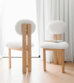 Coco İskandinav Teddy Natural Ahşap Bohem Sandalye - Görsel 11