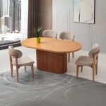 Dina İskandinav Natural Ahşap Masa Sandalye Takımı 80x160