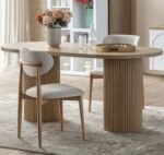 Echo İskandinav Oval Natural Ahşap Bohem Masa 90x160 - Görsel 3