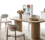 Echo İskandinav Oval Natural Ahşap Bohem Masa 90x160 - Görsel 6