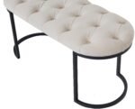 Elisse Siyah Metal Ayaklı Bench Puf - Görsel 30