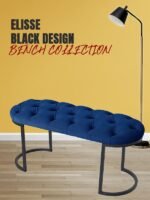 Elisse Siyah Metal Ayaklı Bench Puf - Görsel 31