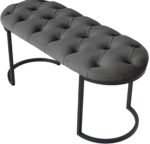 Elisse Siyah Metal Ayaklı Bench Puf - Görsel 40