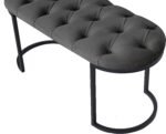 Elisse Siyah Metal Ayaklı Bench Puf - Görsel 41