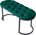 Elisse Siyah Metal Ayaklı Bench Puf - Görsel 58
