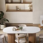 Gaia İskandinav Oval Natural Ahşap Bohem Masa 80x180