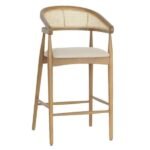 Gazel Hazeranlı Ahşap Bar Sandalyesi