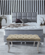 Gazzini Classic Chester Model Kapitoneli Puf, Beyaz - Görsel 26