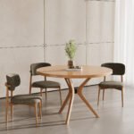 Haven Pergel İskandinav Doğal Ahşap Mutfak Masası 110x110 - Görsel 7