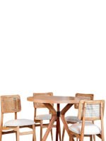 Haven Pergel Natural Ahşap Yemek Masası 90x90 - Görsel 10