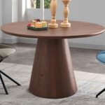 Hemera Ceviz Ahşap Yemek Masası 120x120 - Görsel 5