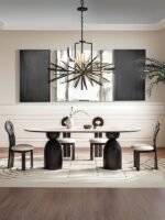 İmperial İtalyan Still Oval Ahşap Yemek Masası 100x210 - Görsel 8