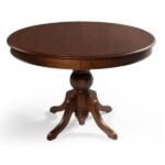 Lindon Baba Ayak Yuvarlak Açılır Masa 120x120