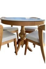 Lindon Baba Ayak Yuvarlak Açılır Masa 120x120 - Görsel 39