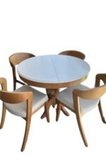 Lindon Baba Ayak Yuvarlak Açılır Masa 90x90 - Görsel 38