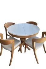 Lindon Baba Ayak Yuvarlak Açılır Masa 90x90 - Görsel 40