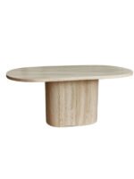 Lucca Oval Traverten Masa, 90x170 - Görsel 4