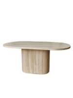 Lucca Oval Traverten Masa, 90x170 - Görsel 5