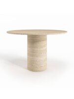 Lucca Yuvarlak Traverten Masa 100x100