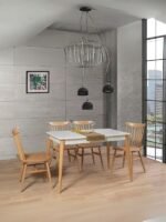 Ludovica Fransız Retro Still Açılır Yemek Masası 80x120 - Görsel 7