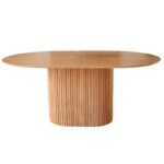 Luna Oval Natural Ahşap Bohem Masa 80x150 - Görsel 4