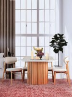 Luna Oval Natural Ahşap Bohem Masa 80x150 - Görsel 9