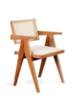 Luna Pergel Hazeranlı Model Hasırlı Natural Ahşap Sandalye - Görsel 2